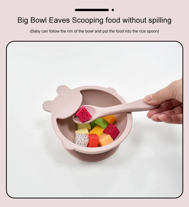 9 Piece Baby Silicone Dinner Plate Set BPA Free