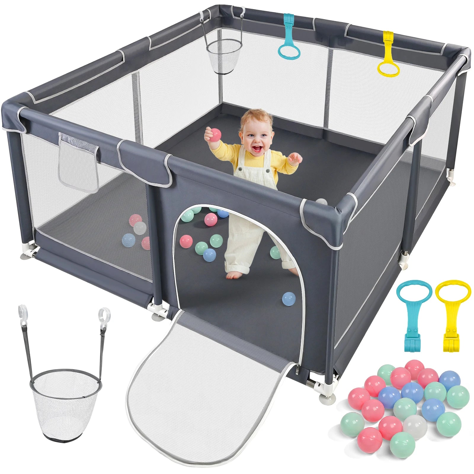 Safe And Stylish Baby Playpen: Your Little One's Ultimate Play Zone!