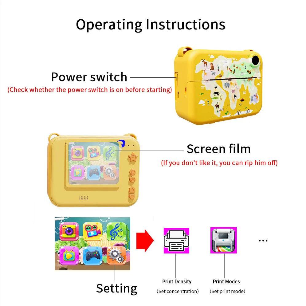Instant Print Camera Toy - Blue - Pixi Snap