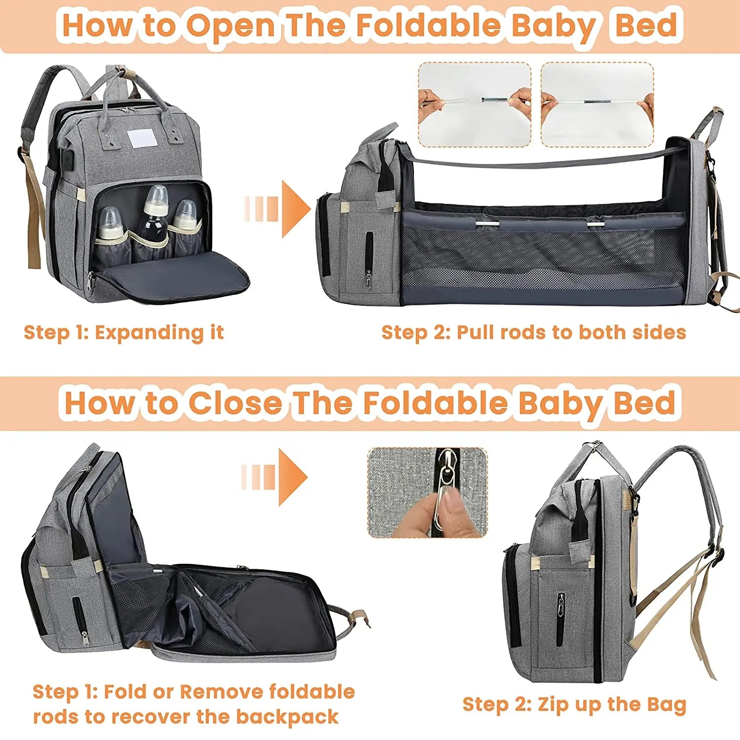 Baby Backpack With Extras!
