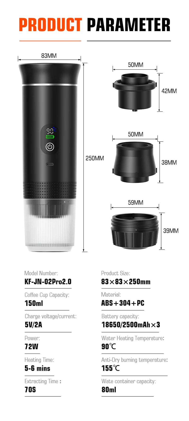 3-in-1 Portable Espresso Machine