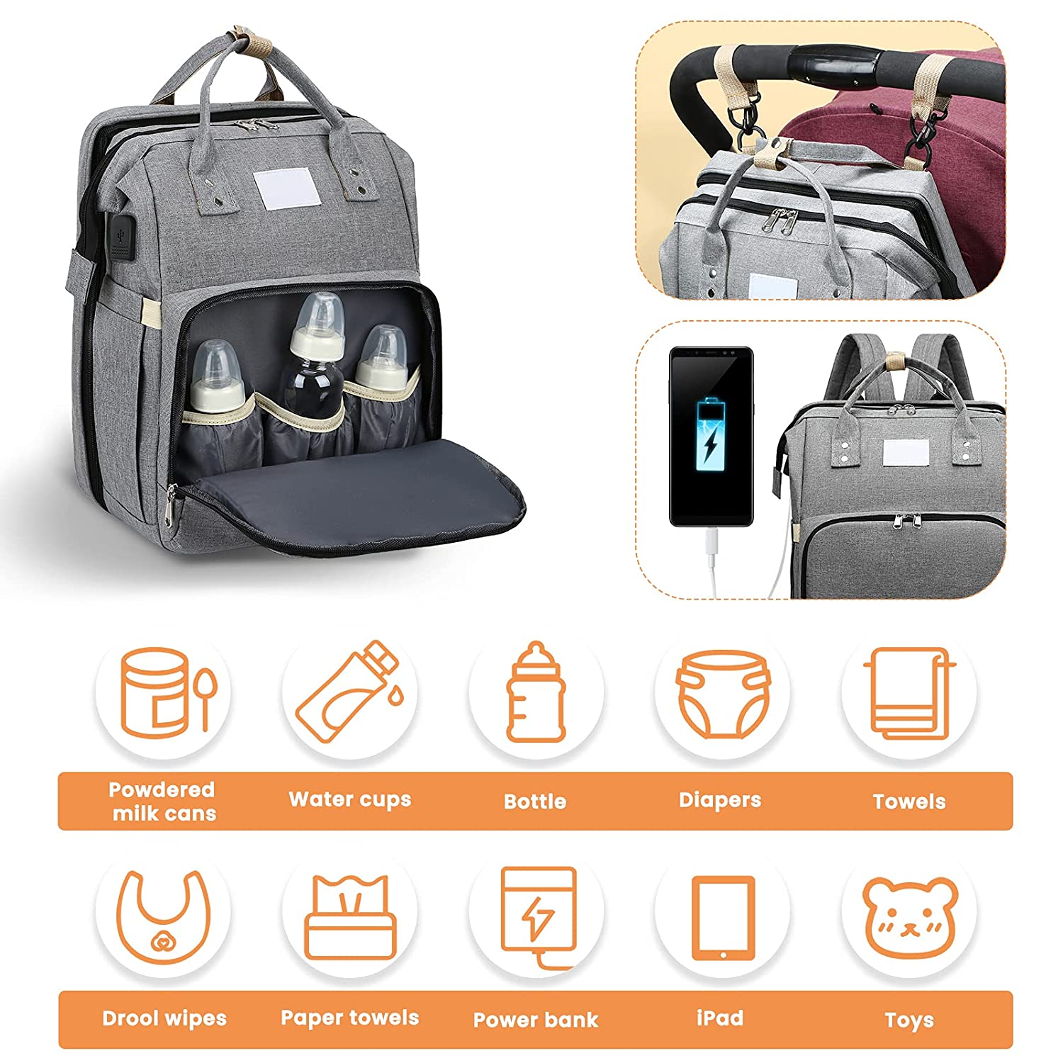 Baby Backpack With Extras!