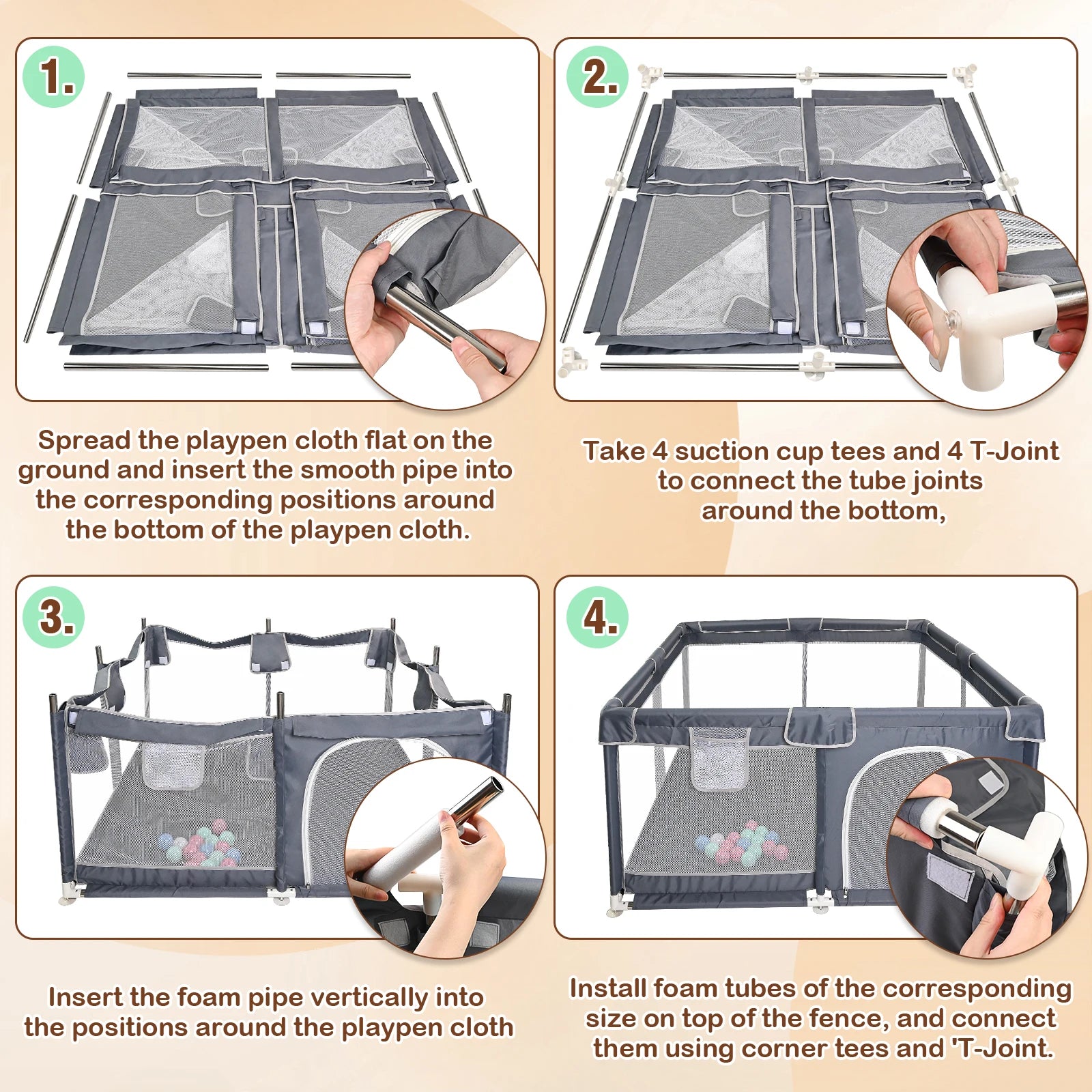 Safe And Stylish Baby Playpen: Your Little One's Ultimate Play Zone!