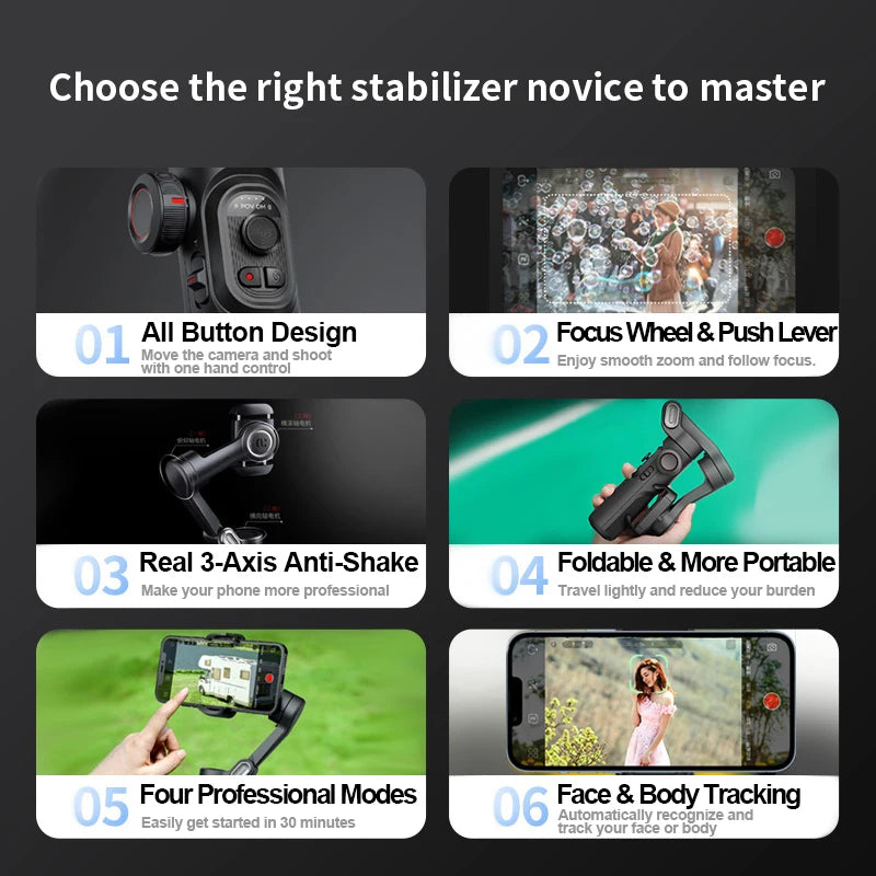Folding Smartphone Gimbal – For Teens And Parents
