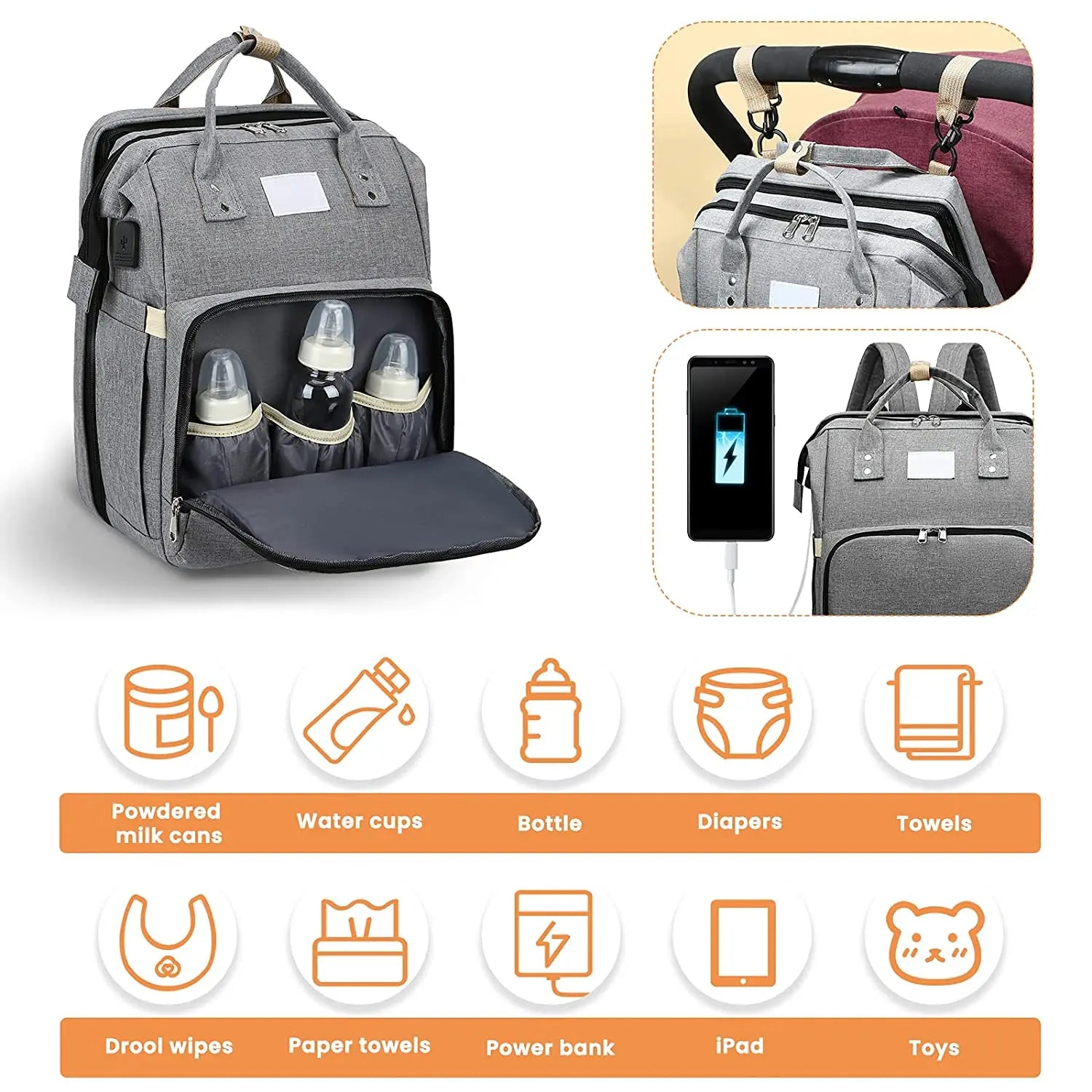 Baby Backpack With Extras!