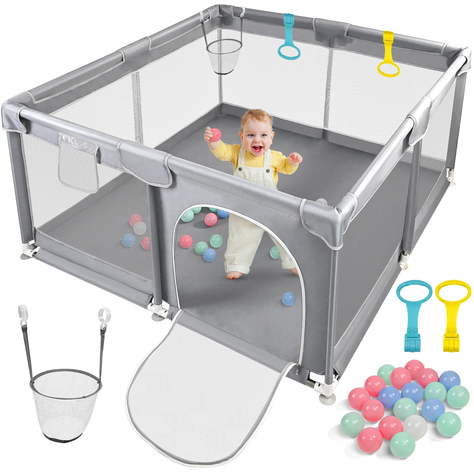Safe And Stylish Baby Playpen: Your Little One's Ultimate Play Zone!